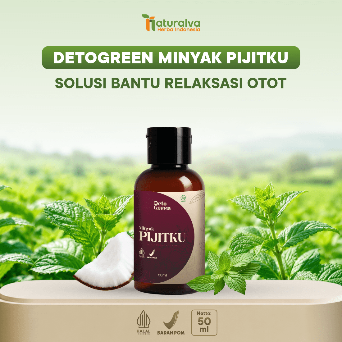 Detogreen Minyak Pijitku - Minyak Balur Solusi Relaksasi Otot