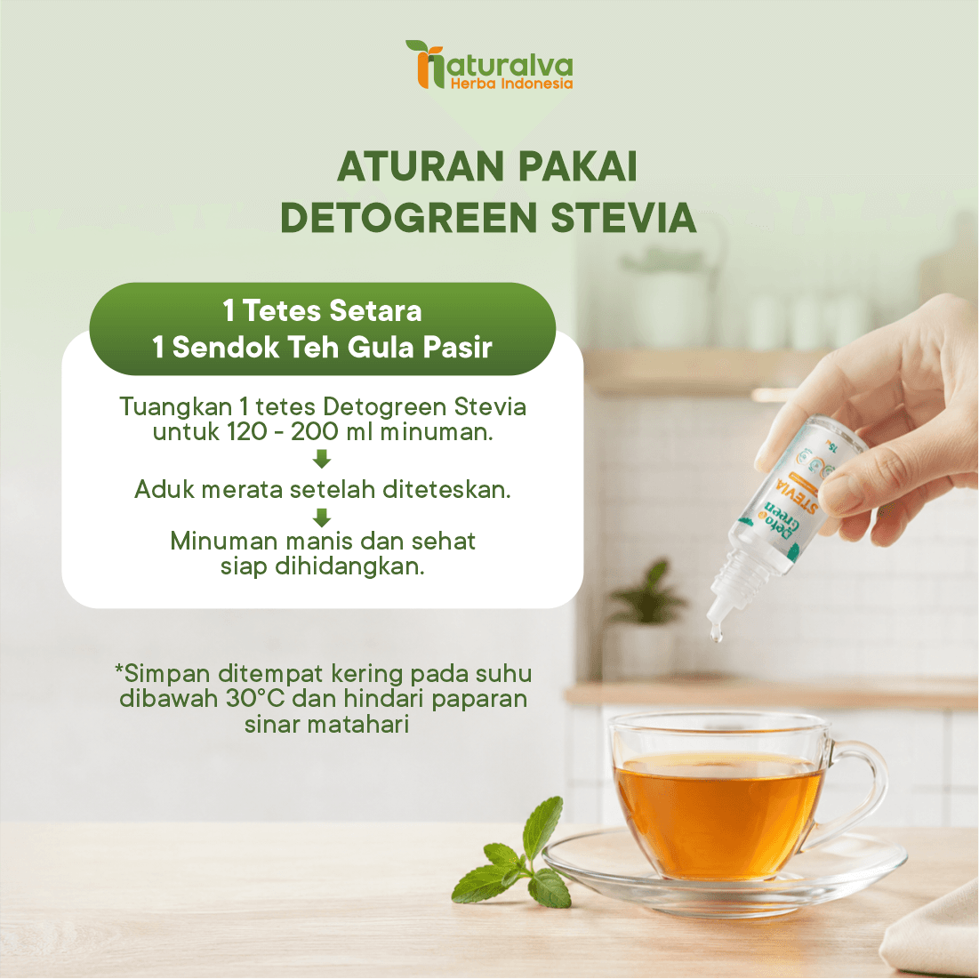 DETOGREEN Stevia Natural Sweetener Gula Tetes Stevia Tetes Stevia Cair Sehat Alami Nol Kalori 15ml 4