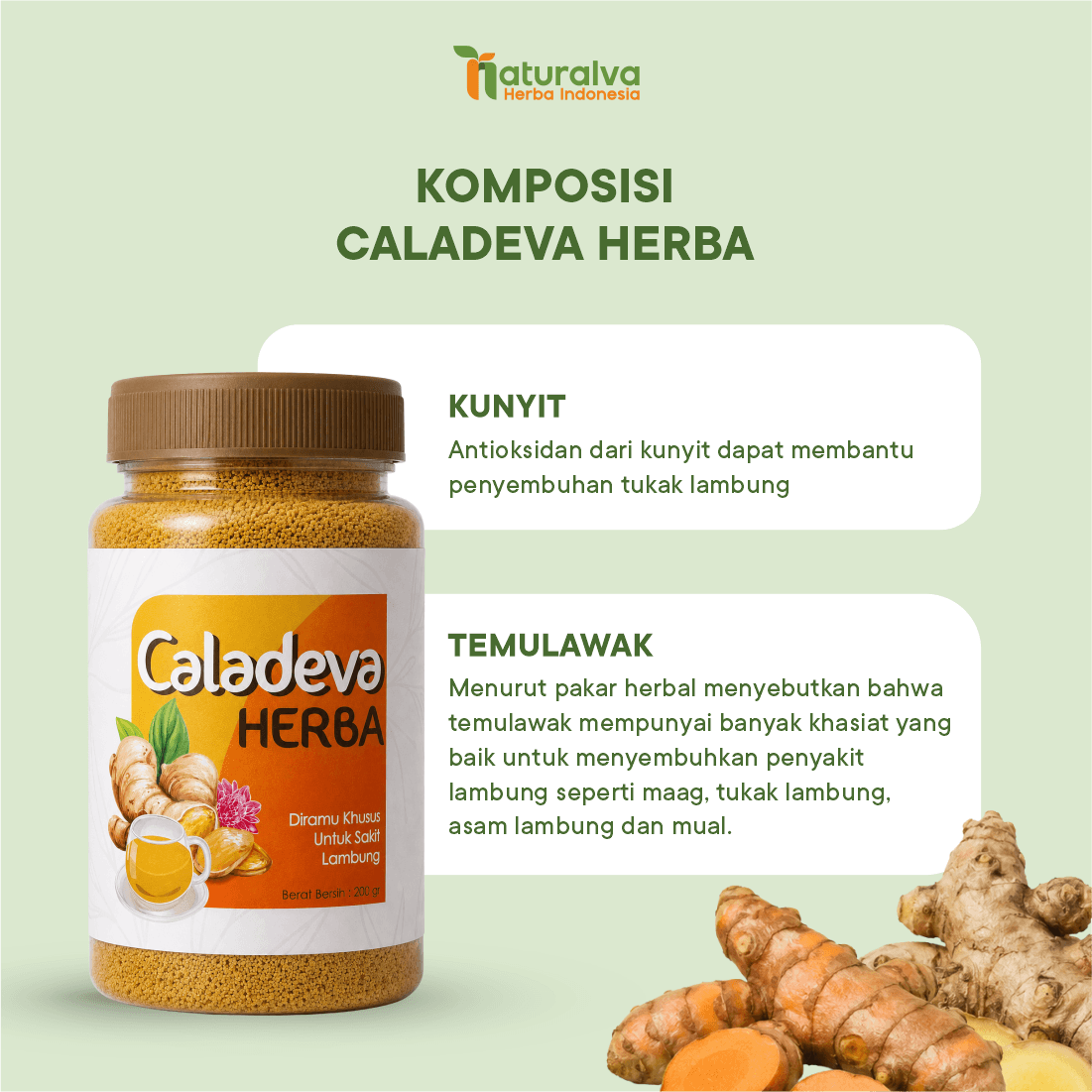 Caladeva Herba Obat Asam Lambung Maag Herbal Original 200 Gram 4
