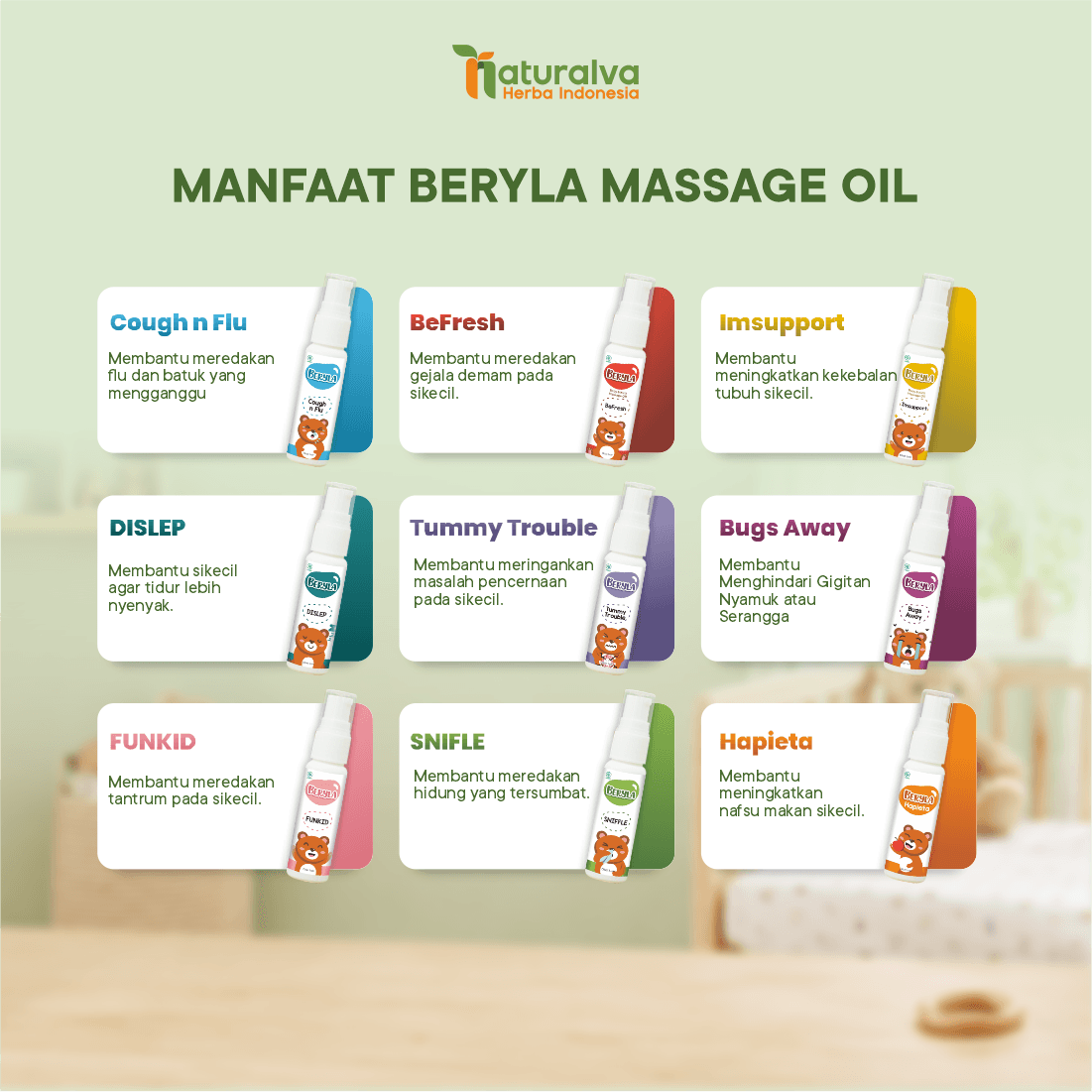 BERYLA BeFresh Soothing Massage Essential Oil Baby 22ml 4
