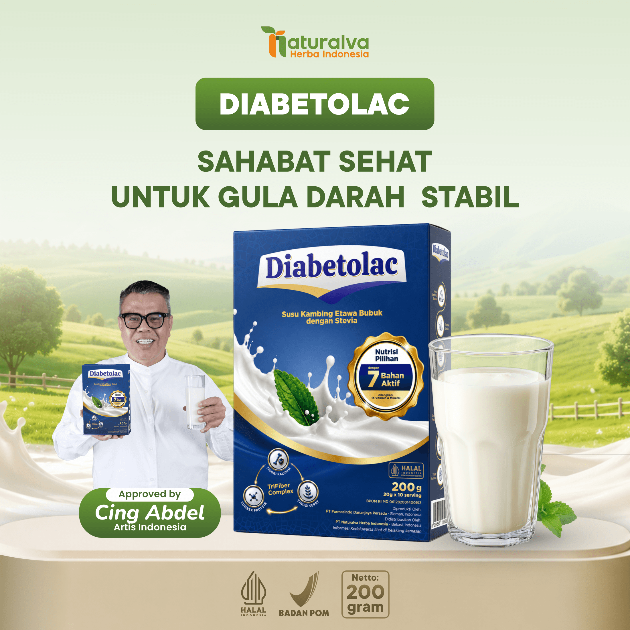 Diabetolac Susu Kambing Etawa Murni Bantu Asupan Kadar Gula Darah Stabil